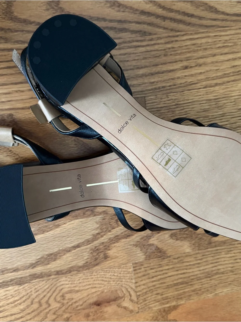 Dolce Vita Black Strappy Ankle‑Strap Heels new size 9 women